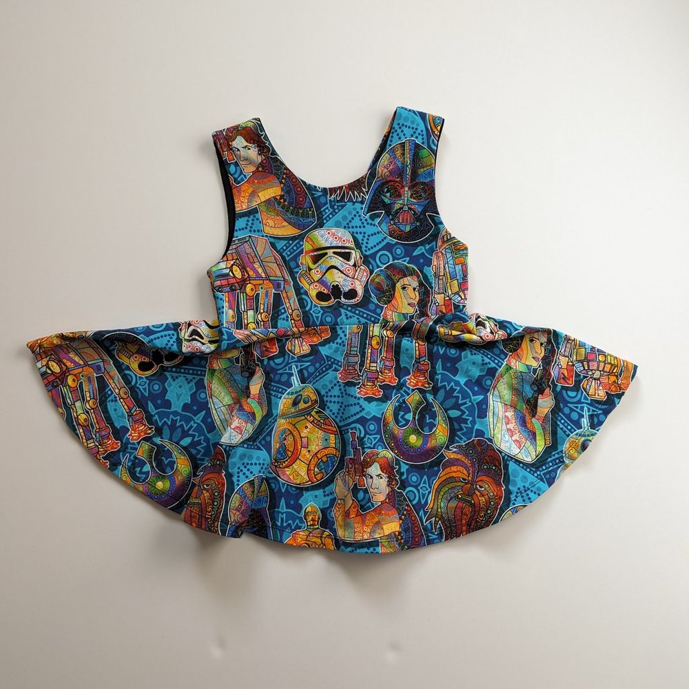 AG Threads Star Wars V Back Peplum Top EUC 5t